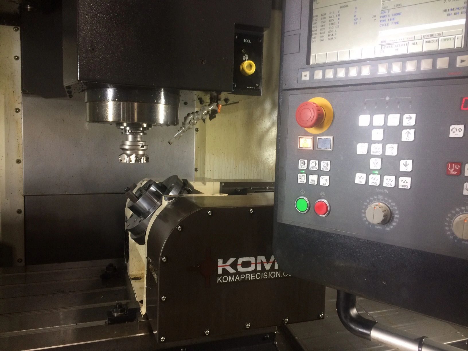 A 5-axis machining center on the GSM shop floor