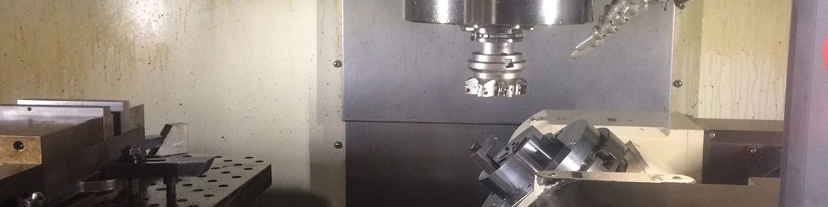 A machining center spindle and tooling